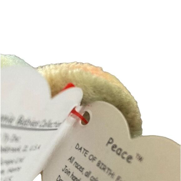 Peace Bear 1996 Ty Beanie Baby Plush Collectible Nostalgia Stuffed Animal Y2K Vi - Picture 8 of 9